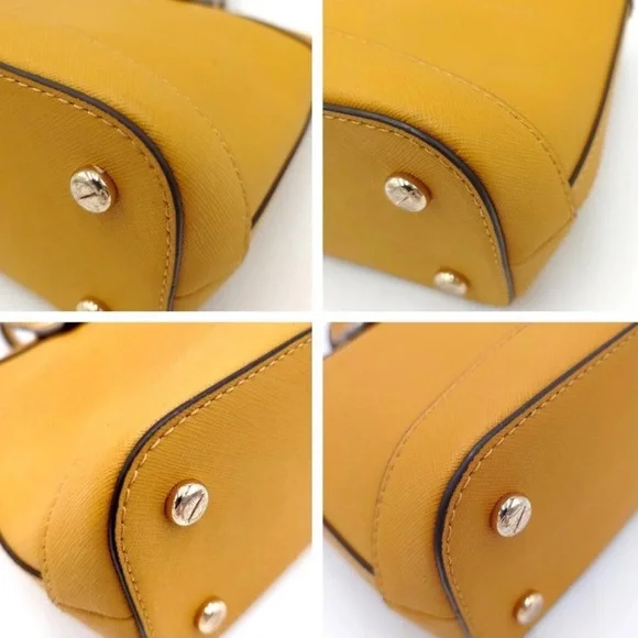 Henri Bendel Leather Hand Tote Shoulder Bag Bijou Camel With Crossbody Strap - Picture 8 of 15